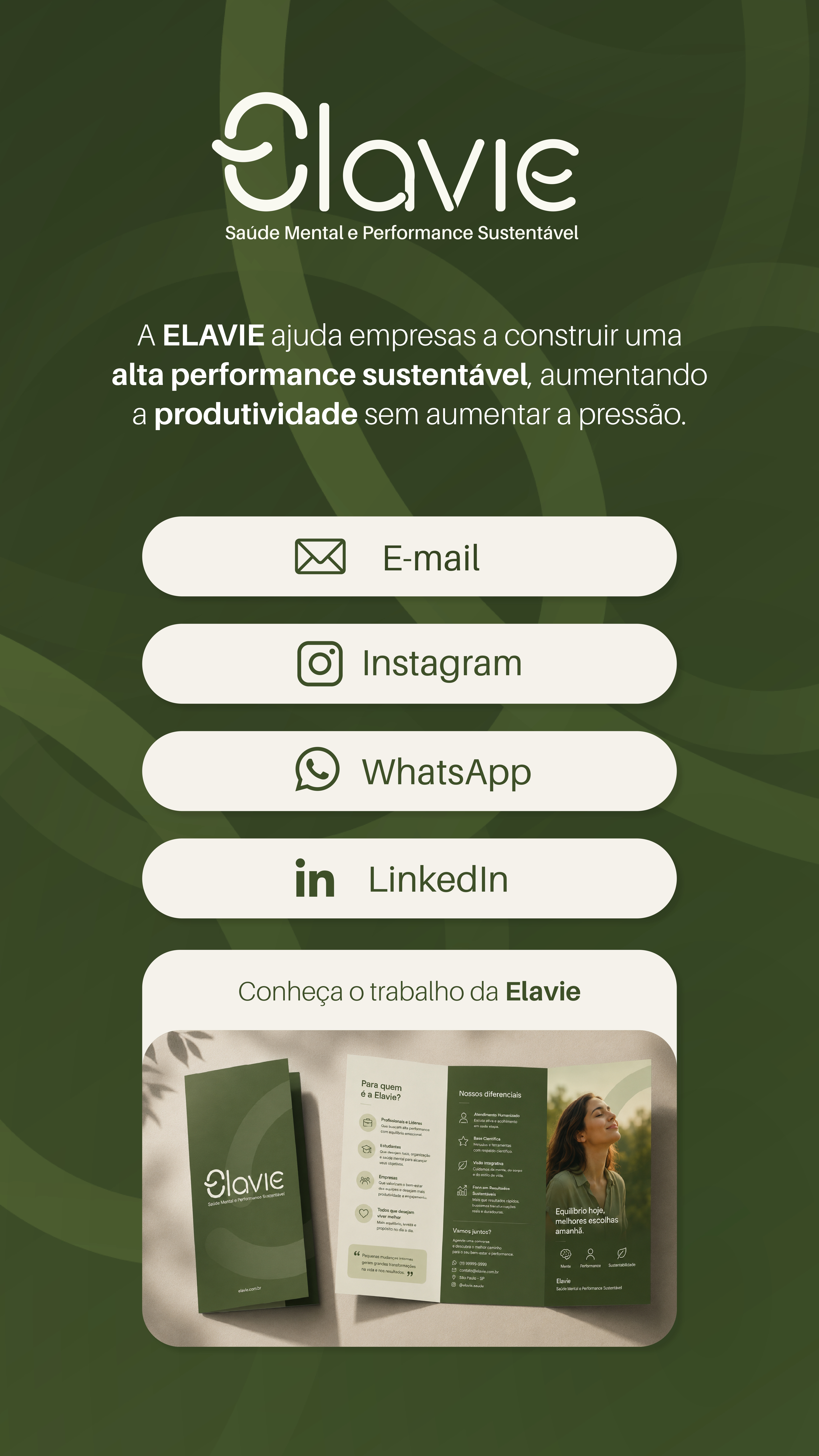 Elavie — Saúde Mental e Performance Sustentável